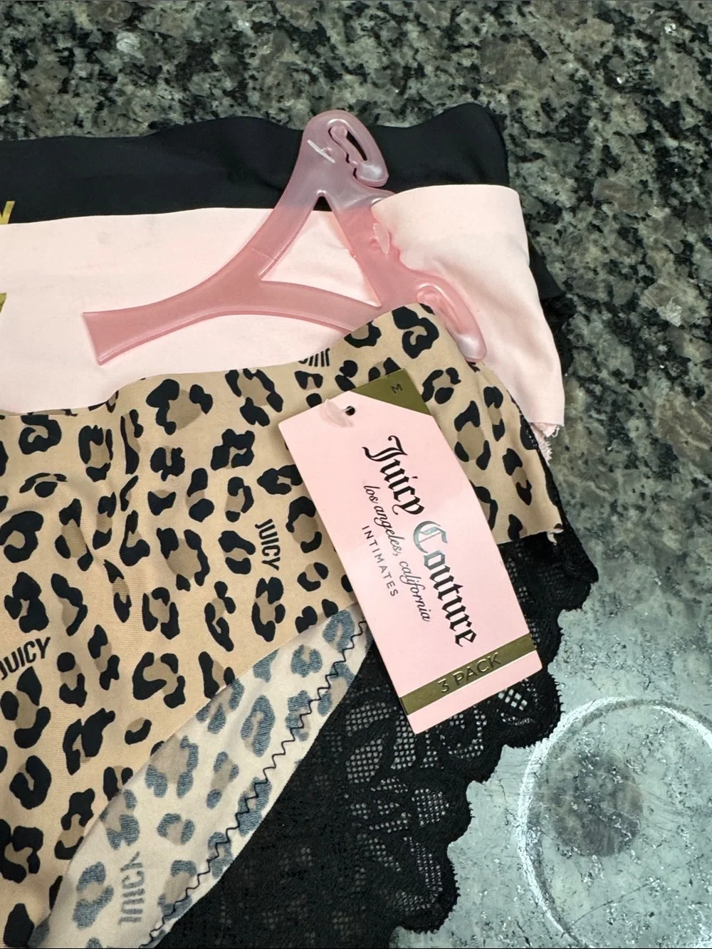 Juicy Couture Three-Pack Bikini Briefs No Panty Line NWT M
